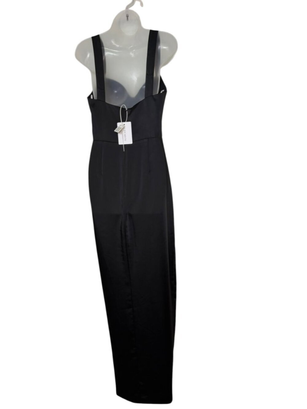 Marchesa Notte Black Satin Bustier Gown Slit Size 6 NWT - Picture 3 of 9